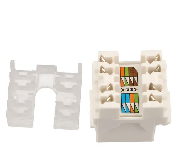 ExtraLink  Moduł keystone port RJ45 UTP 6 (biała) - 1323217 - zdjęcie 3